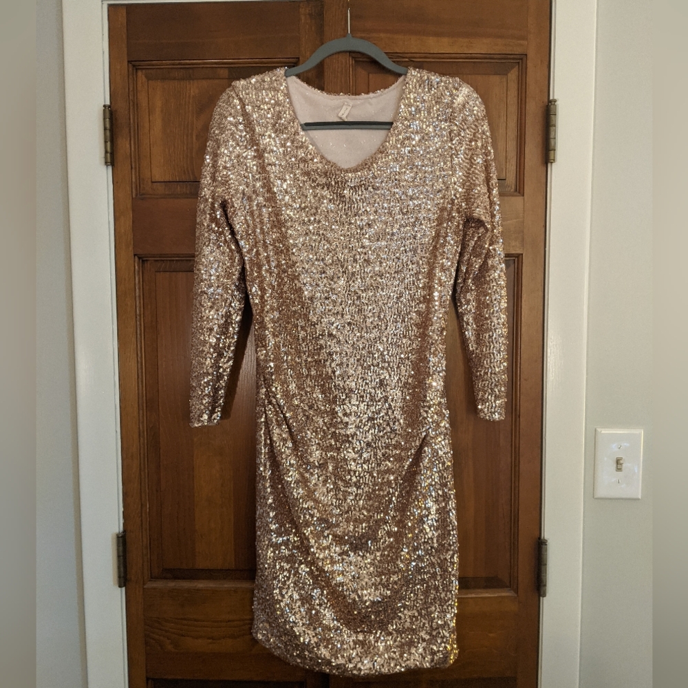 Pinkblush Rose Gold Sequin Dress